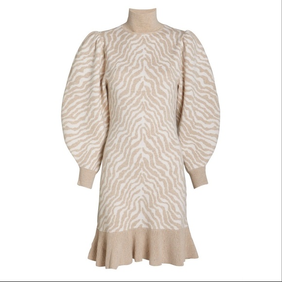 Ulla Johnson Joni ZebraKnit sweater dress